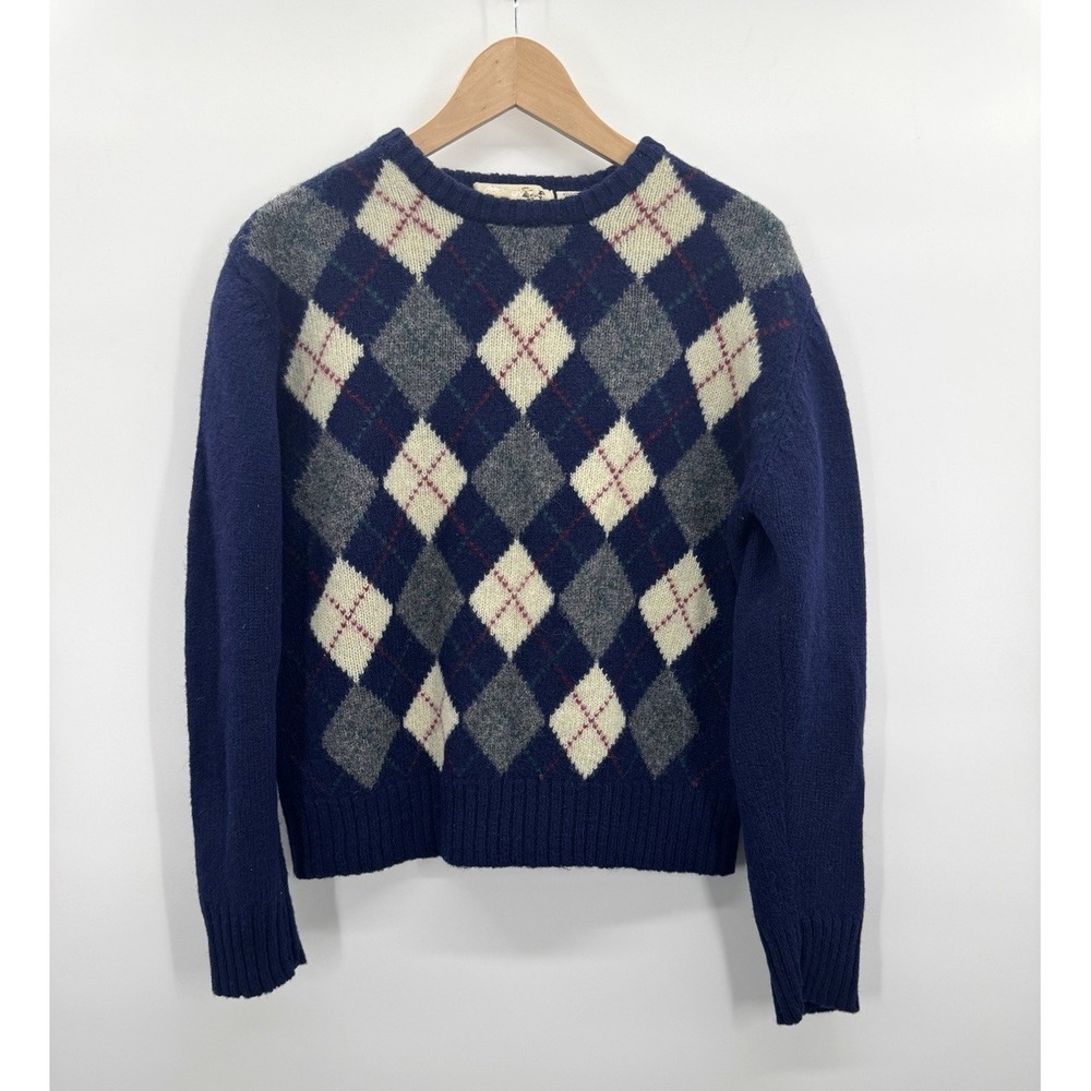 VTG Highland Shetland Wool Sweater XL Argyle Academia Heritage Preppy